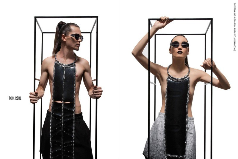 Two eyewear frames side by side